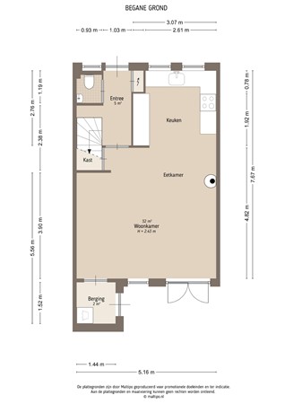 Floorplan - Oranje Nassaulaan 53, 4141 CR Leerdam